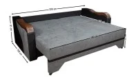 Canapea Extensibilă Bianca Memory, Gri inchis 4