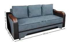 Canapea Extensibilă Bianca Memory, Gri antracit
