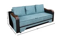 Canapea Extensibilă Bianca Memory, Albastru deschis