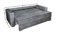 Canapea Extensibilă Vegas Bonell Mini, Gri deschis 4