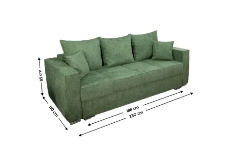 Canapea Extensibilă Claudia Memory Max, Verde Brad