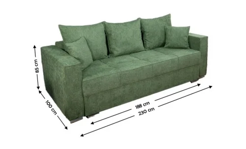 Canapea Extensibilă Claudia Bonell Mini, Verde