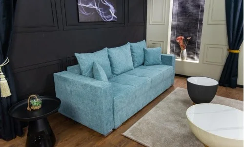 Canapea Extensibilă Claudia Memory Mini, Albastru