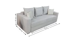 Canapea Extensibilă Claudia Memory Mini, Bej deschis