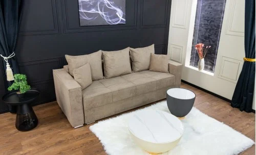 Canapea Extensibilă Claudia Memory Mini, Crem