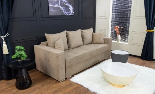 Canapea Extensibilă Claudia Memory Mini, Crem
