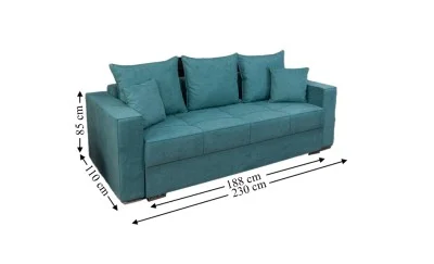Canapea Extensibilă Claudia Bonell Max, Cyan