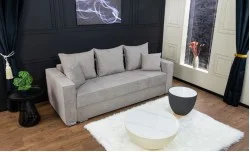 Canapea Extensibilă Claudia Memory Mini, Bej cenusiu