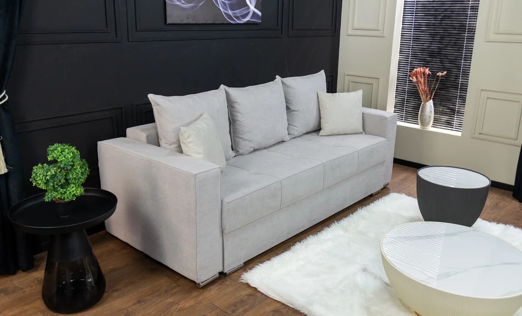 Canapea Extensibilă Claudia Bonell Mini, Gri Deschis