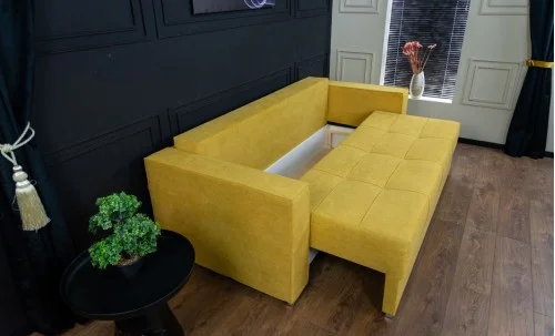 Canapea Extensibilă Claudia Memory Mini, Muștar