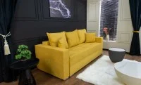 Canapea Extensibilă Claudia Memory Mini, Muștar 5