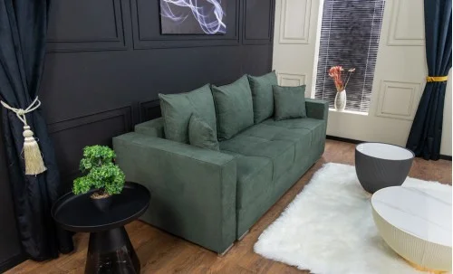 Canapea Extensibilă Claudia Memory Max, Verde Brad