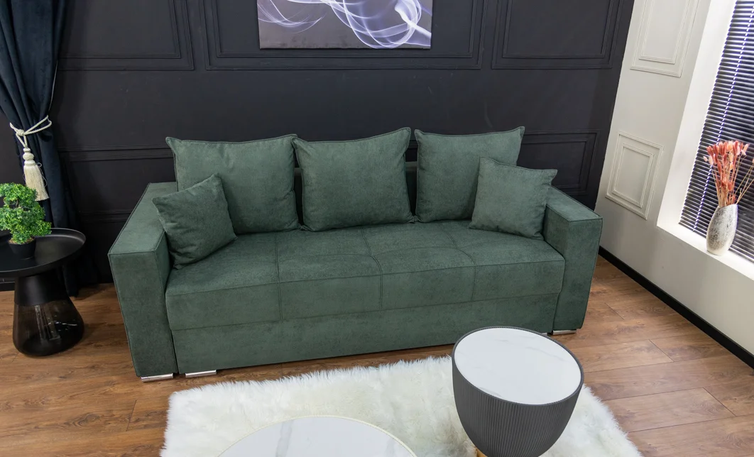 Canapea Extensibilă Claudia Memory Max, Verde Brad