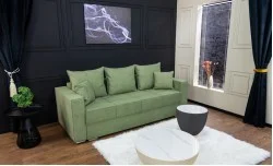 Canapea Extensibilă Claudia Memory Max, Verde mentă