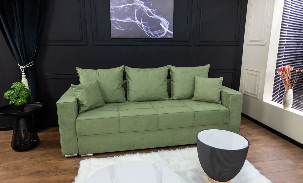 Canapea Extensibilă Claudia Memory Mini, Verde Mentă