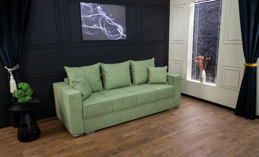 Canapea Extensibilă Claudia Memory Mini, Verde Mentă