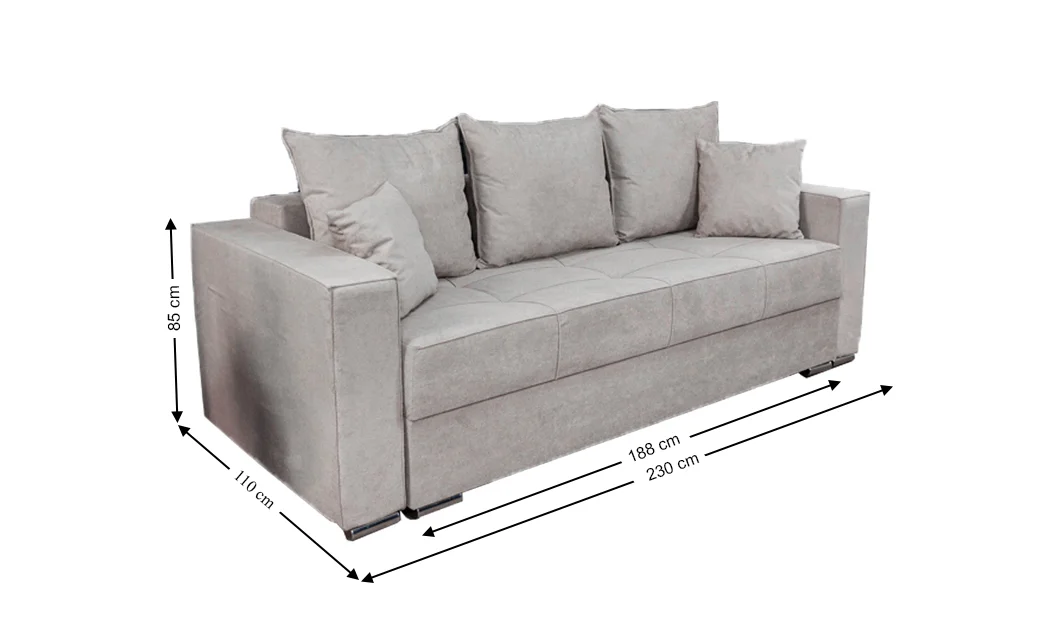 Canapea Extensibilă Claudia Memory Max, Crem Deschis 2