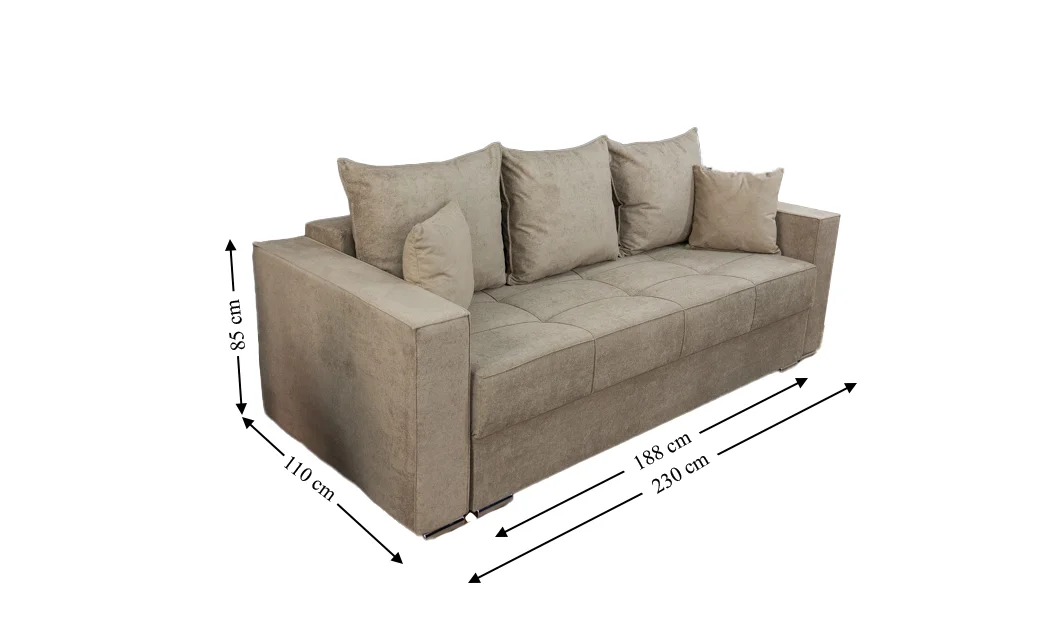 Canapea Extensibilă Claudia Memory Max, Crem 2
