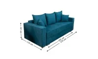 Canapea Extensibilă Claudia Memory Max, Albastru 2