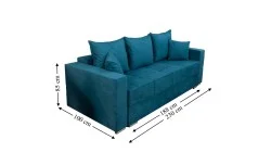 Canapea Extensibilă Claudia Memory Mini, Albastru