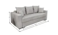 Canapea Extensibilă Claudia Bonell Mini, Gri Deschis