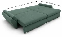 Canapea Extensibilă Confort cu Spumă HR, Verde Mentă 10