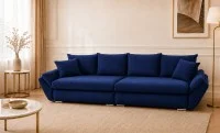 Canapea Extensibilă Confort cu Spumă HR , Bleumarin