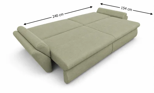 Canapea Extensibilă Confort cu Spumă HR, Gri deschis