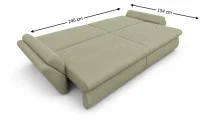 Canapea Extensibilă Confort cu Spumă HR, Gri deschis 10