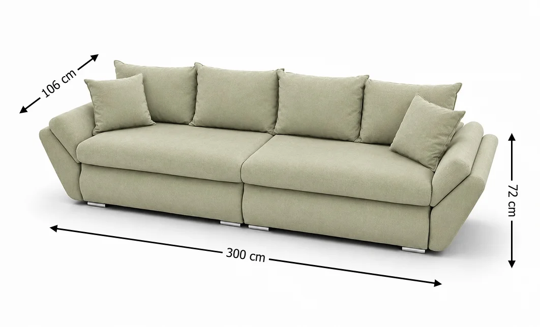 Canapea Extensibilă Confort cu Spumă HR, Gri deschis 1