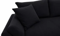 Canapea Extensibilă Confort cu Spumă HR, Neagră 6