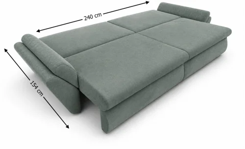 Canapea Extensibilă Confort cu Spumă HR, Gri