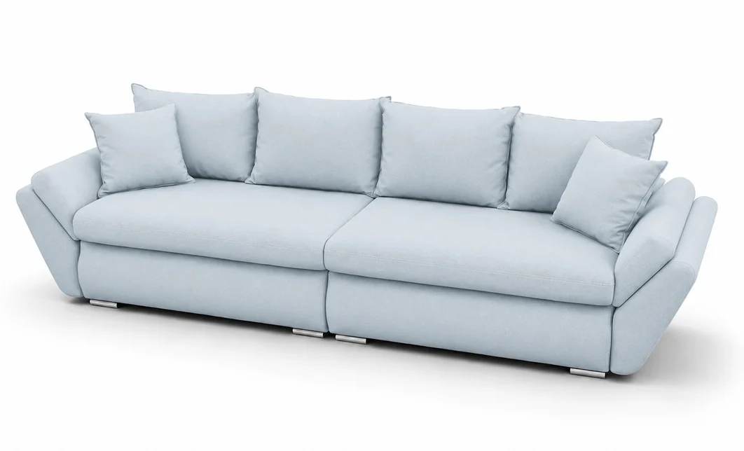 Canapea Extensibilă Confort cu Spumă HR , Bleu Deschis  3
