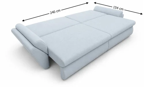 Canapea Extensibilă Confort cu Spumă HR , Bleu Deschis 