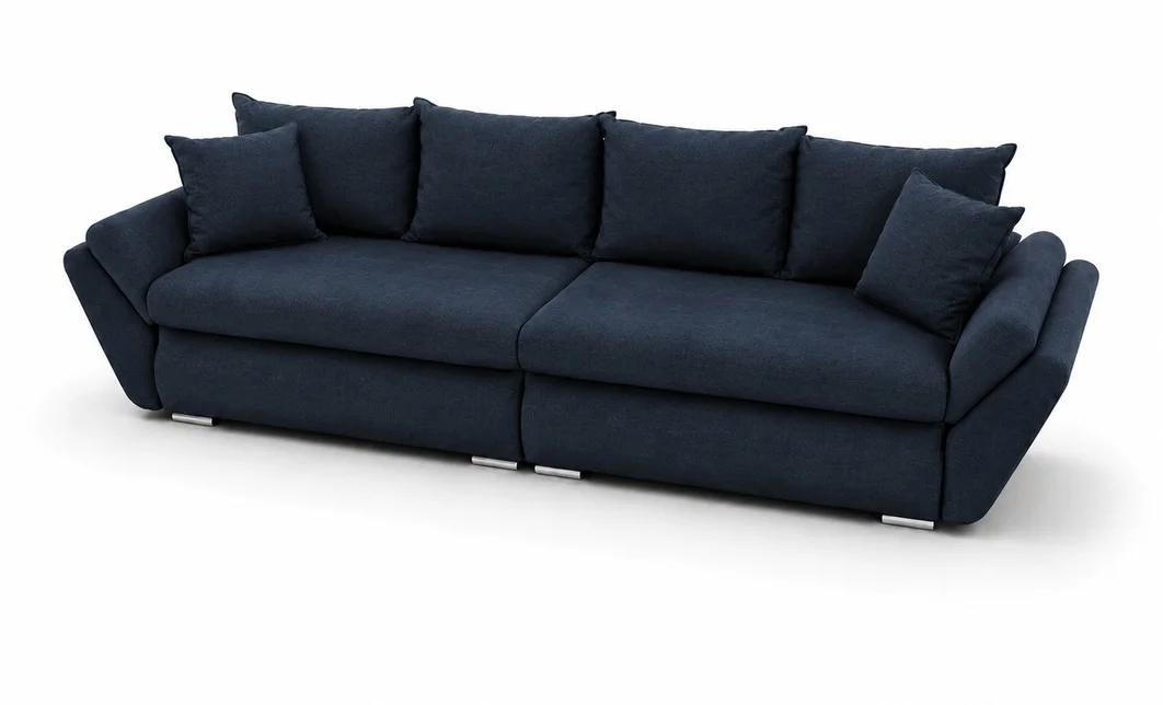 Canapea Extensibilă Confort cu Spumă HR, Bleumarin Închis 5