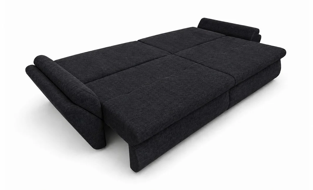 Canapea Extensibilă Confort cu Spumă HR, Gri Cărbune 4