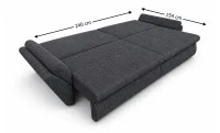 Canapea Extensibilă Confort cu Spumă HR, Gri Plumb 9