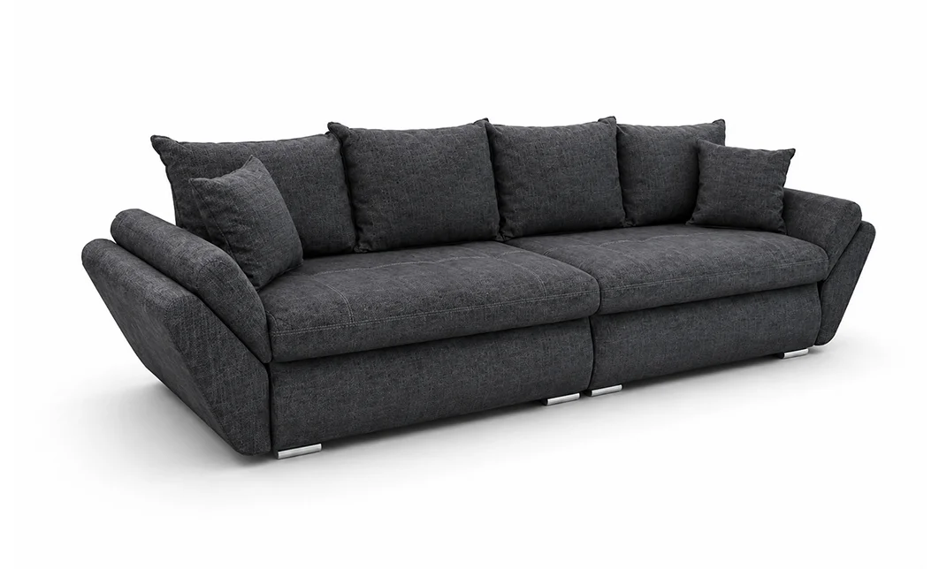 Canapea Extensibilă Confort cu Spumă HR, Gri Plumb 4