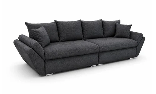 Canapea Extensibilă Confort cu Spumă HR, Gri Plumb