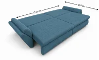 Canapea Extensibilă Confort cu Spumă HR, Albastru Mediteranean 8