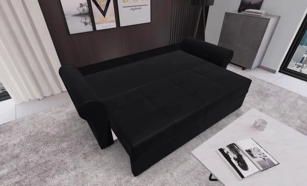 Canapea Extensibilă Elsa Mini, Negru 3