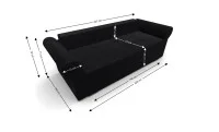 Canapea Extensibilă Elsa Mini, Negru 5