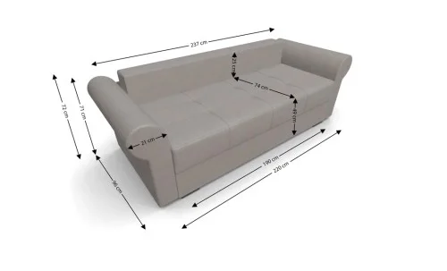 Canapea Extensibilă Elsa Mini, Bej