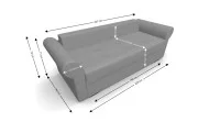 Canapea Extensibilă Elsa Mini, Gri deschis 5