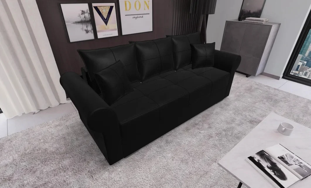 Canapea Extensibilă Elsa Mini, Negru 2