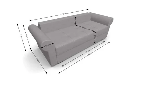 Canapea Extensibilă Elsa Mini, Bej