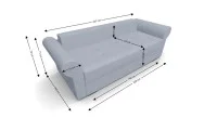 Canapea Extensibilă Elsa Mini, Argintiu 5