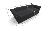 Canapea Extensibilă Elsa Mini, Gri carbune 5