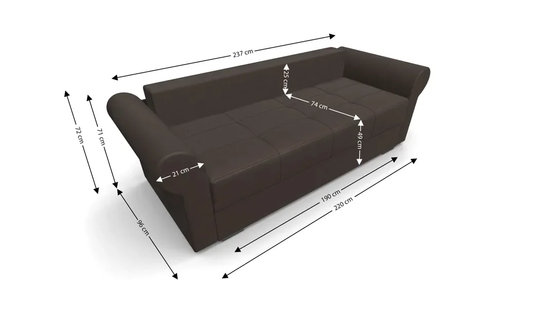Canapea Extensibilă Elsa Mini, Maro 5
