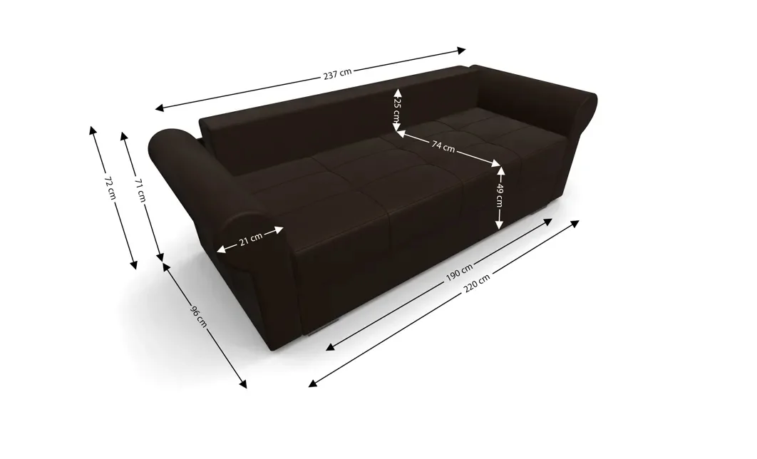 Canapea Extensibilă Elsa Mini, Maro castaniu 5